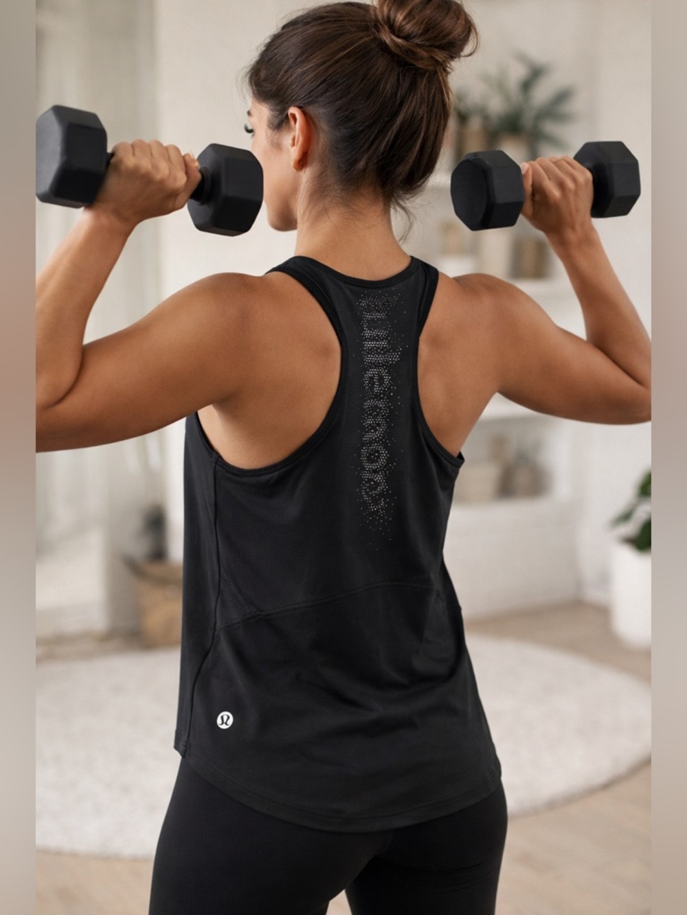 Lululemon Black Mesh Panel Tank Top | Lightweight Workout Top size 6